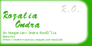 rozalia ondra business card